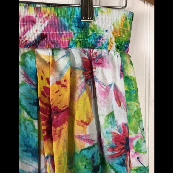 Vassalli Women's Multicolor Floral A-Line Skirt Sz 10 - Picture 6 of 9